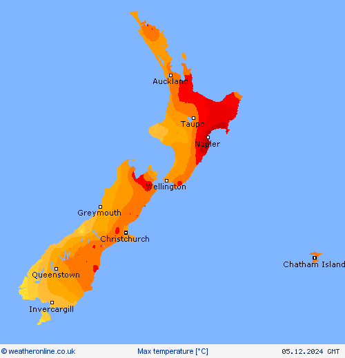 Max temperature Forecast maps